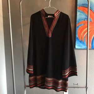 Black Dress with Embroidered Detail